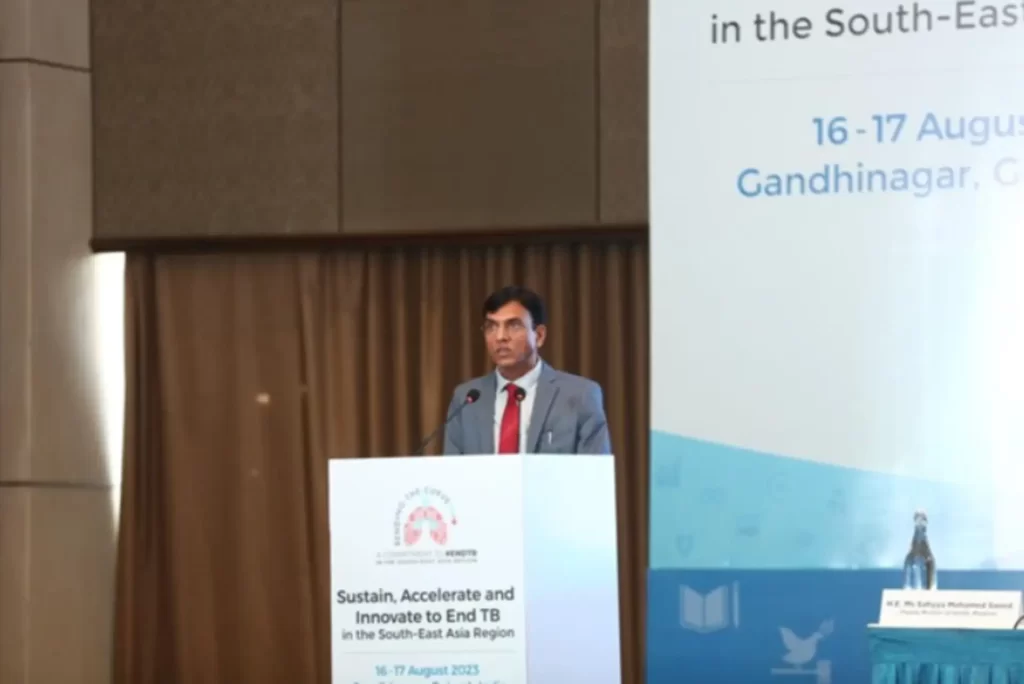 Union Health Minister Dr. Mansukh Mandaviya delivers keynote address at the Ministerial meeting – Sustain, Accelerate and Innovate to end TB in the South-East Asia Region - 3