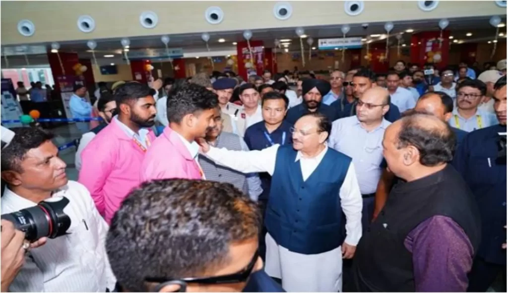 Union Minister of Health & Family Welfare and Chemicals & Fertilizers Shri Jagat Prakash Nadda, visits the All India Institute of Medical Science (AIIMS) Jammu today - 3