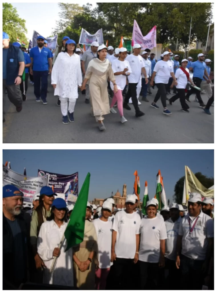 On the occasion of World Health Day, Union Health Ministry organises Walkathon event in New Delhi -1