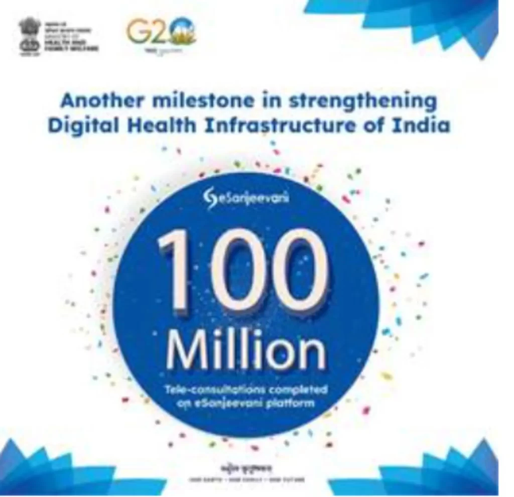 Union Health Minister, Dr Mansukh Mandaviya hails the “eSanjeevani” landmark milestone of providing telemedicine services to more than 10 Crore patients