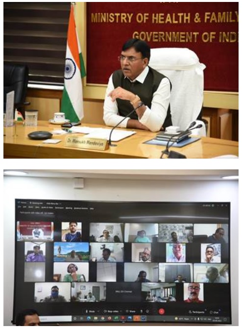 Dr. Mansukh Mandaviya interacts with Officials of regional PIB, DD, AIR and regional media persons; appreciates their crucial role during COVID Pandemic - 1