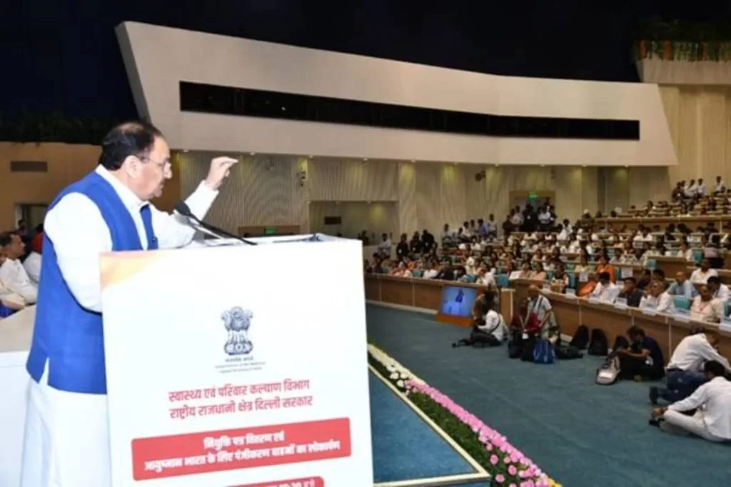 Union Health Minister Shri J P Nadda distributes appointment letters to Delhi Nursing Officers and Allied Healthcare Professionals; flags off Ayushman Bharat Registration Vans-3