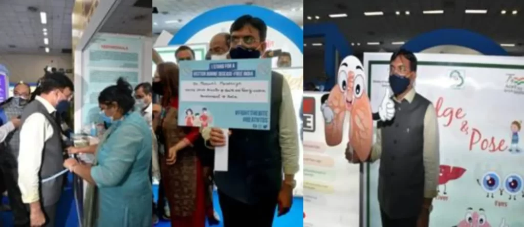 Dr. Mansukh Mandaviya cycles to inaugurate Health Pavilion at India International Trade Fair to raise awareness on NCDs