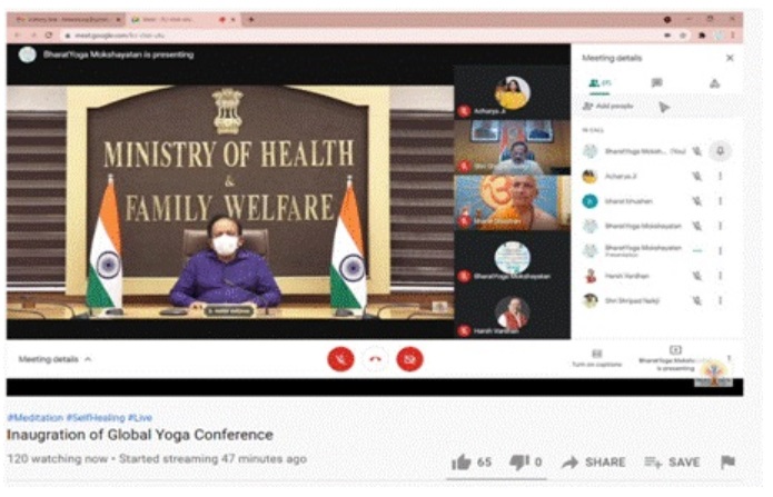 Dr. Harsh Vardhan addresses the Global Yoga Conference 2021
