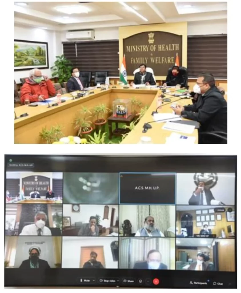 Dr. Mansukh Mandaviya reviews Public Health Preparedness to COVID19 and National COVID19 Vaccination Progress with 9 States/UTs