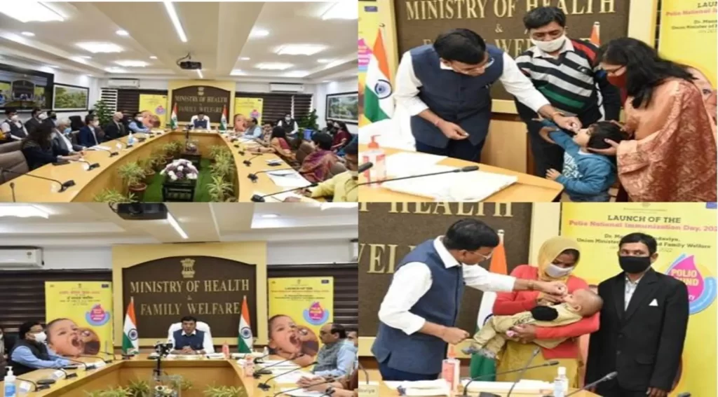 Union Health Minister, Dr. Mansukh Mandaviya launches the National Polio Immunization Drive