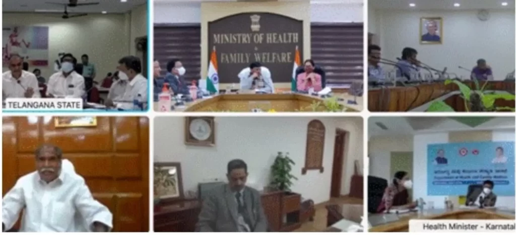 Dr. Mansukh Mandaviya reviews Public Health Preparedness to COVID19 and National COVID19 Vaccination Progress with 9 States/UTs